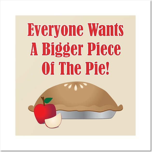 Everyone Bigger Pie Apple Wall Art by KEWDesign